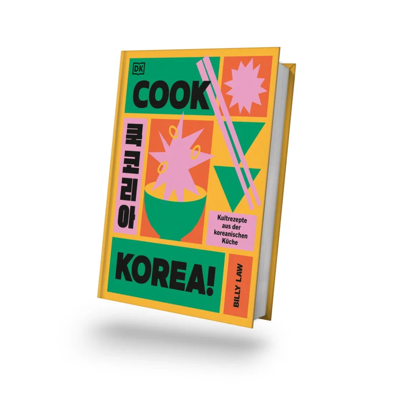 Cook Korea – Kultrezepte aus der koreanischen Küche mit auffälligem Cover und koreanischen Gerichten.