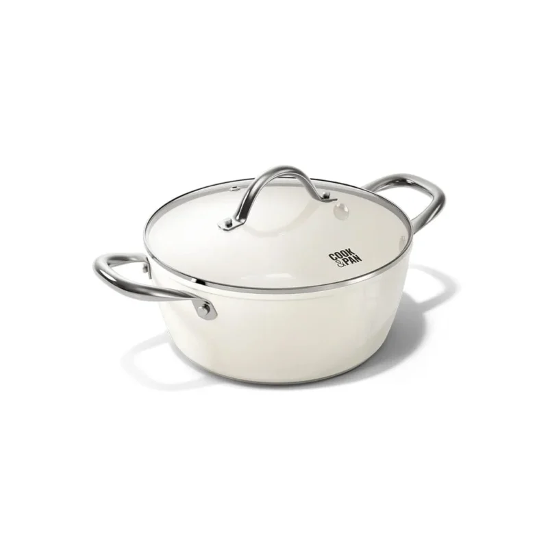 Cook & Pan - Go Ivory Kookpan 20 cm met glazen deksel Kookpan Cook & Pan