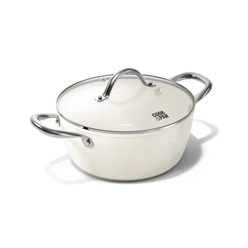 Cook & Pan - Go Ivory Kookpan 22 cm met glazen deksel Kookpan Cook & Pan