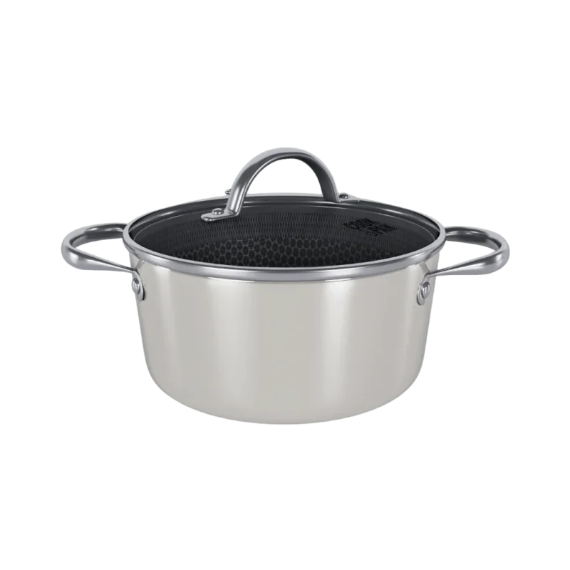Cook & Pan - Honey Go Ivory Kookpot 20 cm met glazen deksel Cook & Pan