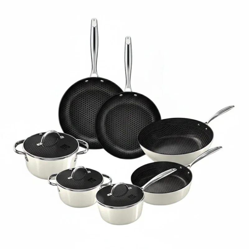 Cook & Pan - Honey Go Ivory Pannenset 7-delig Pannenset Cook & Pan