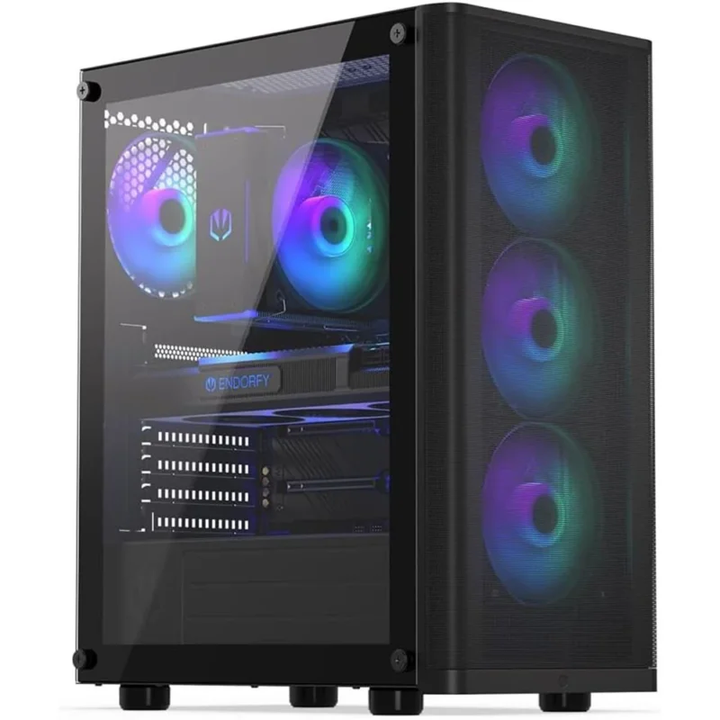 ENDORFY Ventum 200 ARGB ATX PC Gehäuse mit Glasfenster
