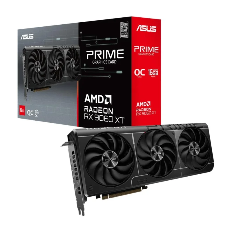 ASUS PRIME Radeon RX 9060 XT OC 16GB GDDR6 Gaming Grafikkarte PCIe 5.0