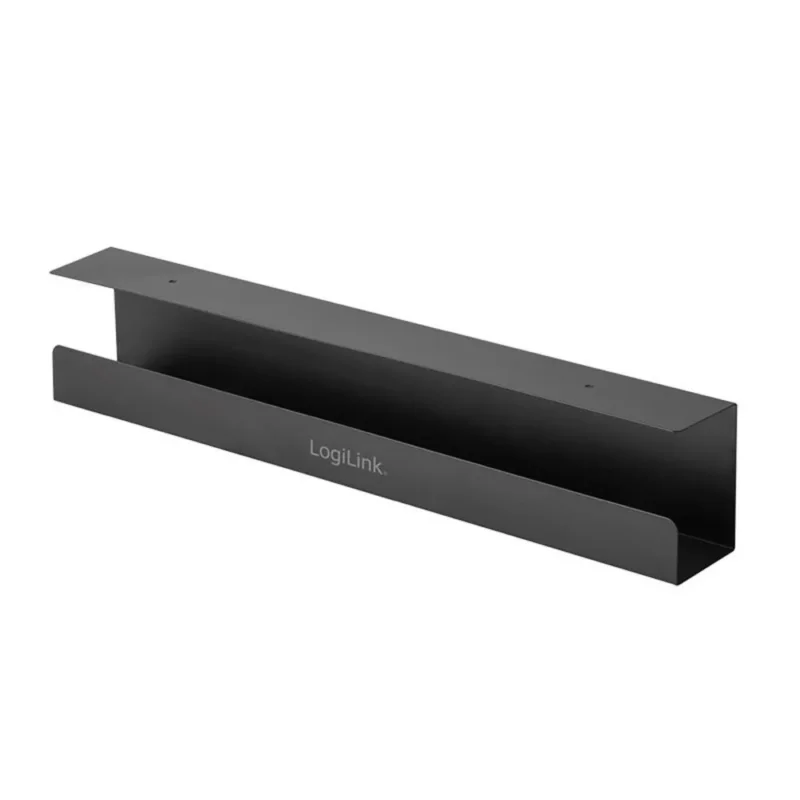 LogiLink Kabelrinnen Organizer für Untertischmontage Metall Schwarz