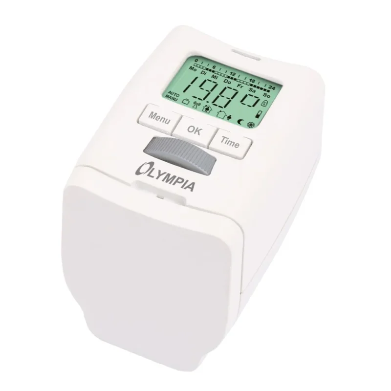 Olympia HT 430‑22 Heizkörperthermostat – Energiespar-Thermostat programmierbar (1er Set)