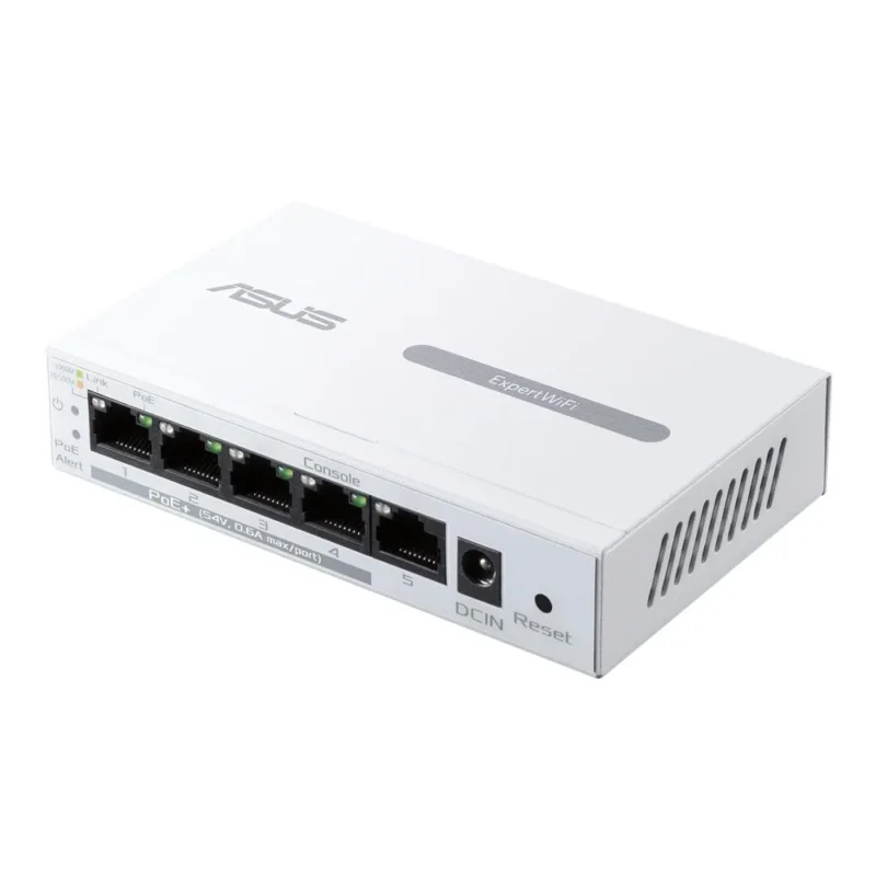 ASUS ExpertWiFi EBP15 5‑Port GbE Smart Managed PoE+ Switch mit 4 PoE‑Ports und 60 W