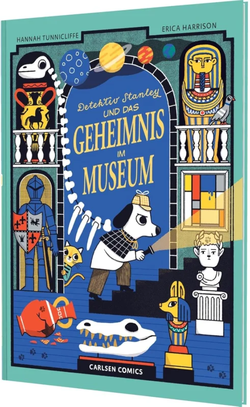 Detektiv Stanley und das Geheimnis im Museum von Hannah Tunnicliffe und Erica Harrison_Carlsen Comics_Buchcover