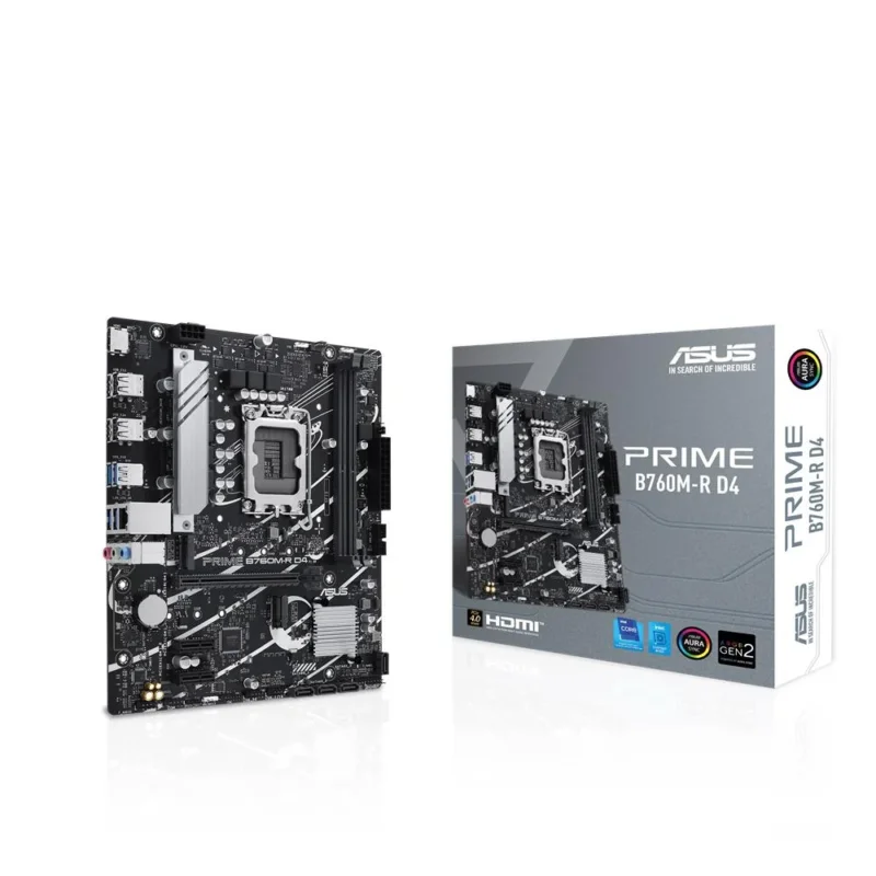 ASUS PRIME B760M-R D4 Gaming Mainboard LGA 1700 mATX PCIe 4.0 DDR4