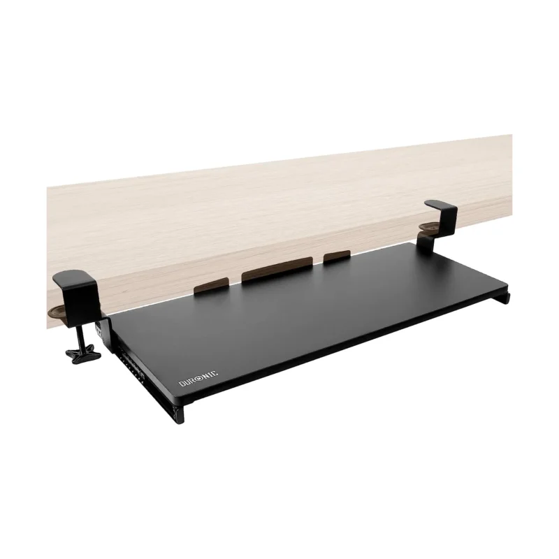 Duronic DKTPX2 Tastaturplattform | Unter Schreibtischschublade für Tastatur und Maus | Aufsteckbares Tastaturfach | Ergonomische Workstation-Lösung | Ausziehbar | Einfache Montage