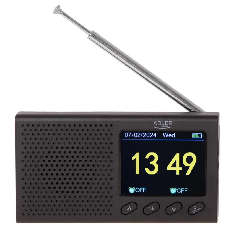 Adler AD 1198 FM Reiseradio mit Bluetooth LCD Display