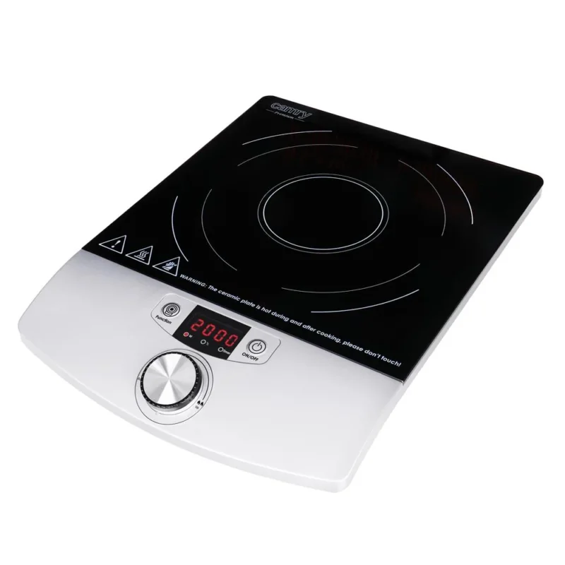 Camry CR 6515 Induktionskochplatte 2000 Watt tragbar Schwarz Silber