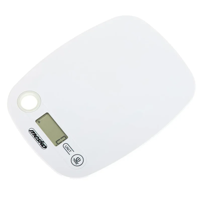 Mesko MS 3159 digitale Küchenwaage mit Tara-Funktion, 5 kg Kapazität, weiß
