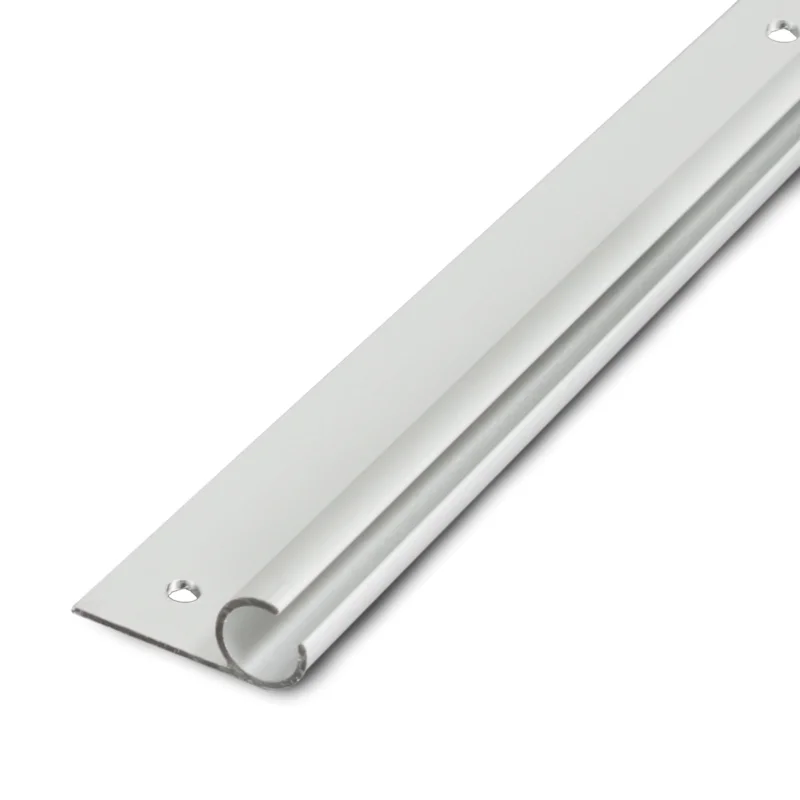 Alu Kederschiene - 1,2 Meter - Neigung 45° - Ø10mm (passend für 7-9mm Keder) - Kederleiste Aluminium Leiste für Wohnwagen Wohnmobil Reisemobil Vorzeltschiene - silber