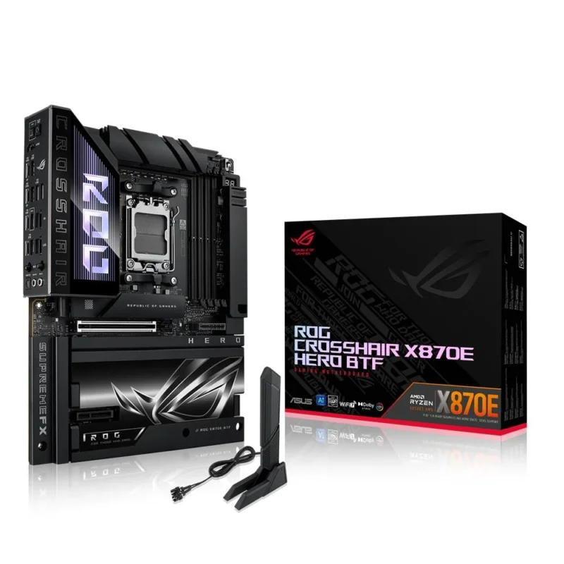 ASUS ROG CROSSHAIR X870E HERO BTF Mainboard AM5 ATX DDR5 PCIe 5.0 WiFi 7