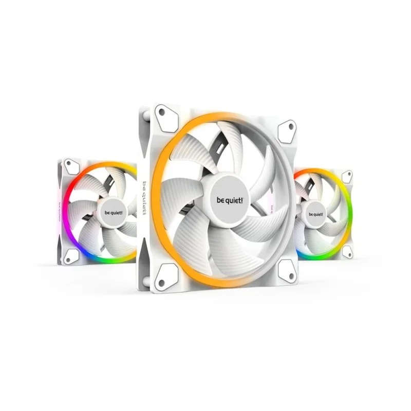 be quiet! LIGHT WINGS WHITE 140mm PWM 3er Pack 4-pin Gehäuselüfter Weiß mit ARGB-Beleuchtung BL102
