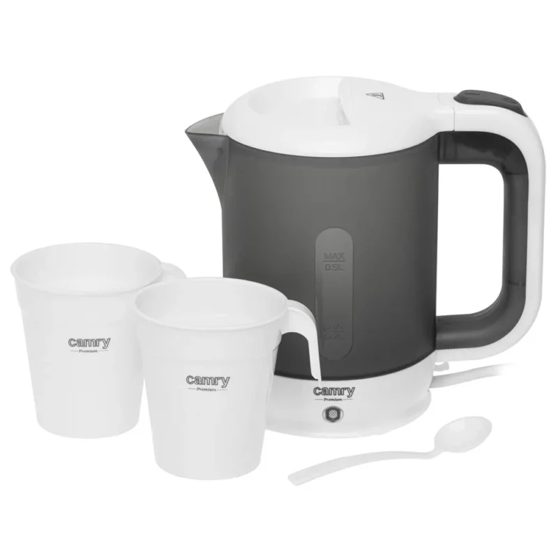 Camry CR 1382 Reisewasserkocher 0,5 L Wasserkocher Weiß 900 W Kunststoff Plastik