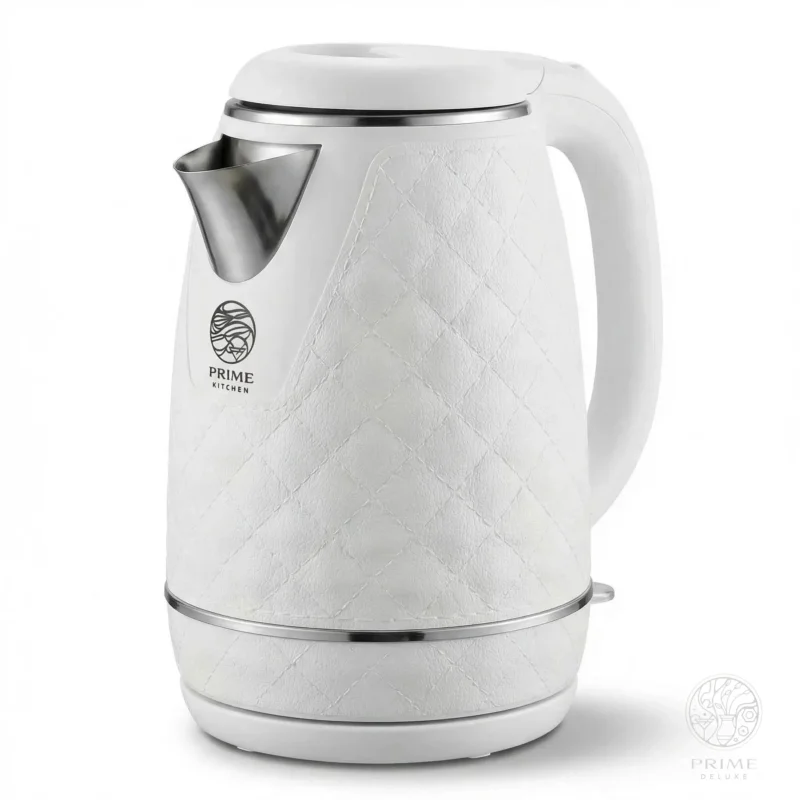 Prime Kitchen 2L Premium Wasserkocher aus Edelstahl – Schneller Wasserkocher mit Auto-Abschaltung & Überhitzungsschutz (Weiß, Braun, Schwarz) Prime Deluxe GmbH