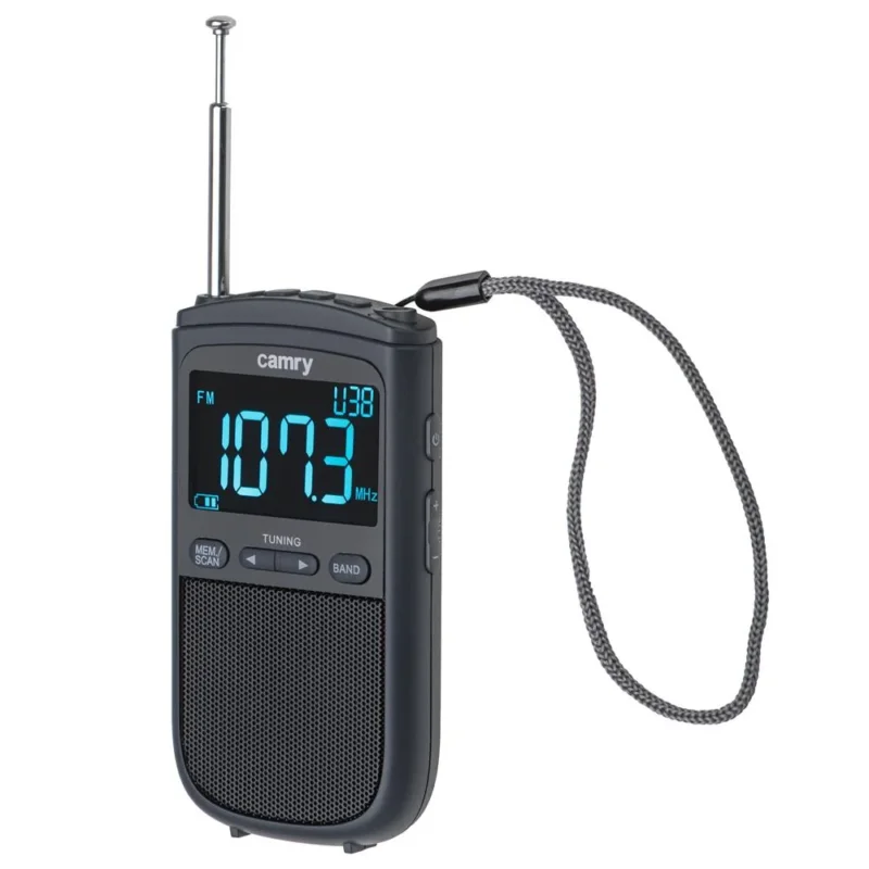Camry CR 1905 Tragbares Mini Radio mit Akku und USB Schwarz