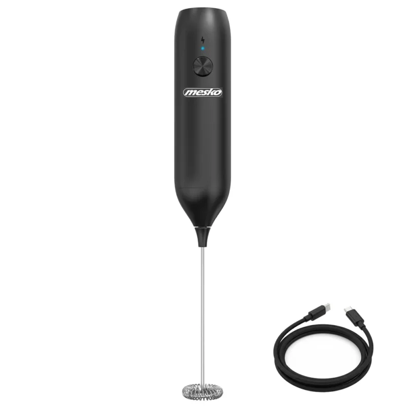 MS 4534 Elektrischer Milchaufschäumer, wiederaufladbar, Edelstahl-Quirl, USB-C, kompakt & leicht