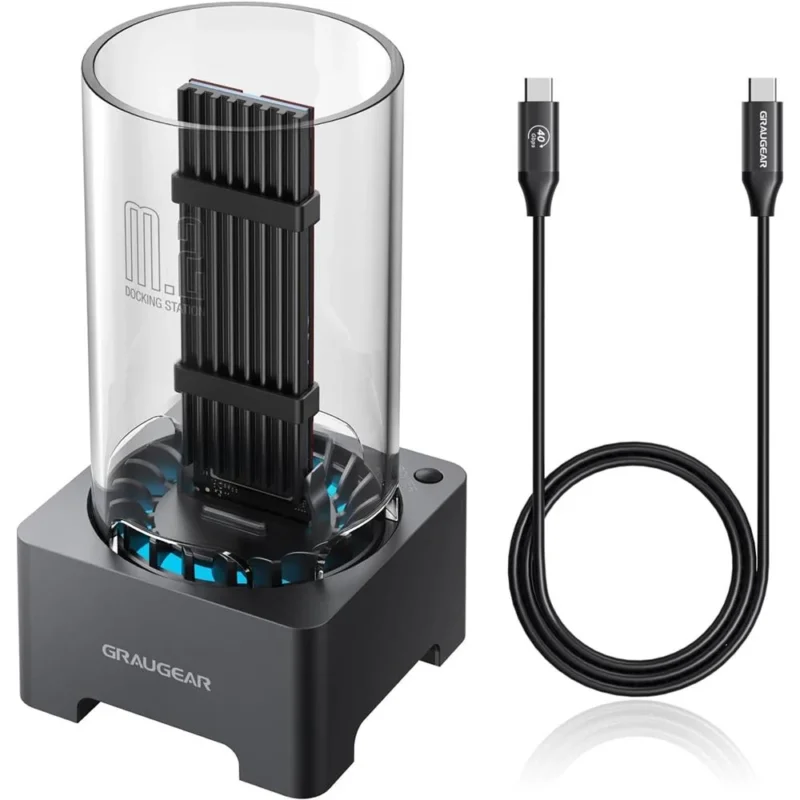 GRAUGEAR USB 4.0 Dockingstation für M.2 PCIe Gen4 NVMe SSD
