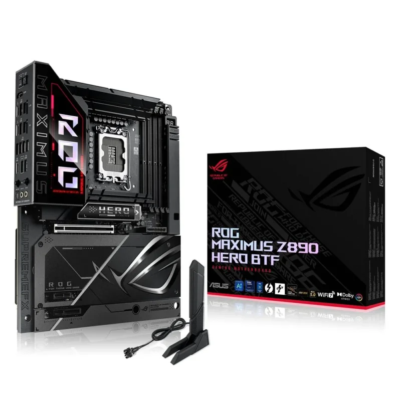 ASUS ROG MAXIMUS Z890 HERO BTF Gaming Mainboard LGA 1851 ATX DDR5 WiFi 7