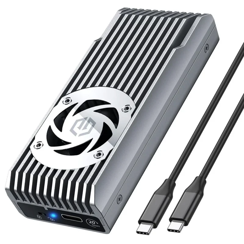 GRAUGEAR USB 3.2 Gen2x2 Gehäuse für M.2 PCIe Gen4 NVMe SSD