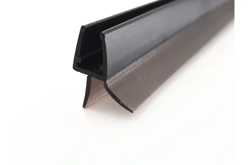 Schwarze Schleiflippendichtung mit Abtropfleiste, Spaltmaß 11-14 mm, Art.Nr. 5102-B