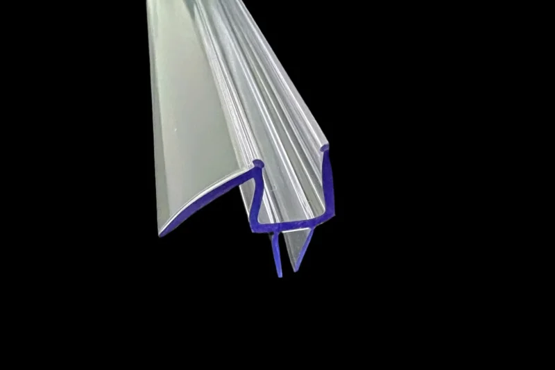 Polycarbonat-Bodendichtung mit doppelter Lippe, glasklar, Spaltmaß 7-9 mm, Art.Nr. S009B1