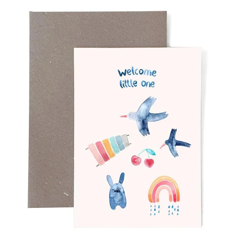 Klappkarte zur Geburt von Frau Ottilie_Welcome little one