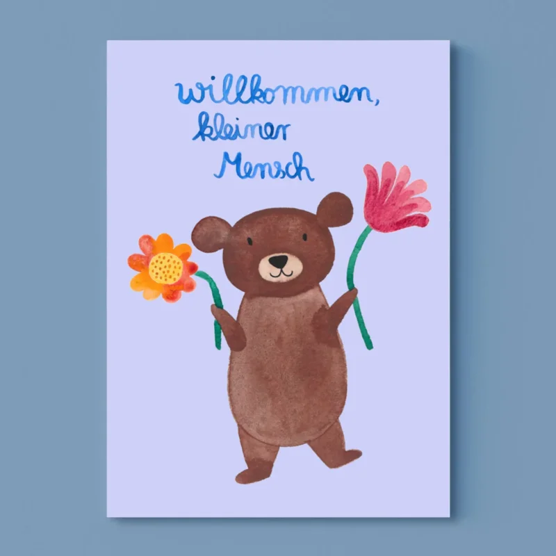Postkarte zur Geburt von Frau Ottilie_Willkommen, kleiner Mensch