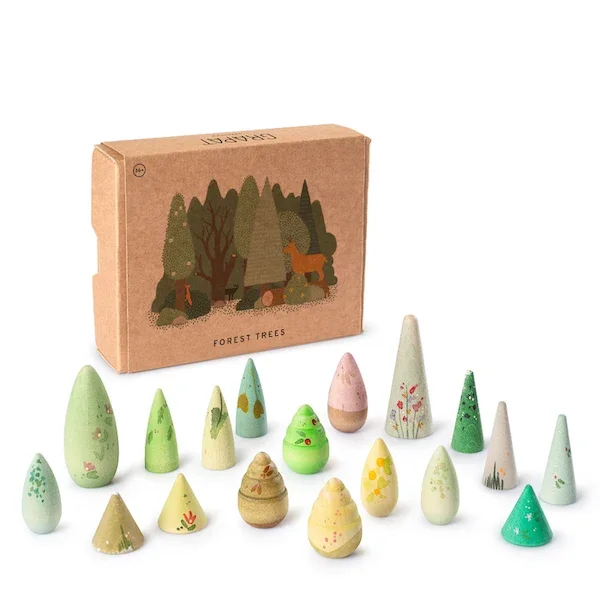 Forest Tree Holzbäume von Grapat mit dekorativer Papp-Box