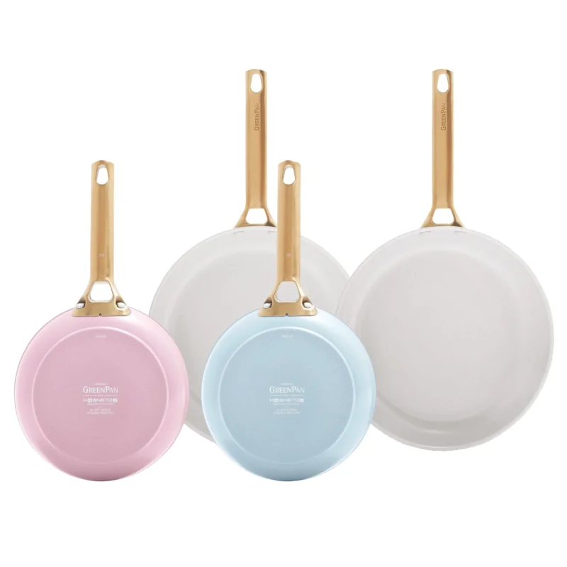 GreenPan - Padova Blush/Light Blue 4-delige Koekenpannenset 20/28 cm Pannenset GreenPan