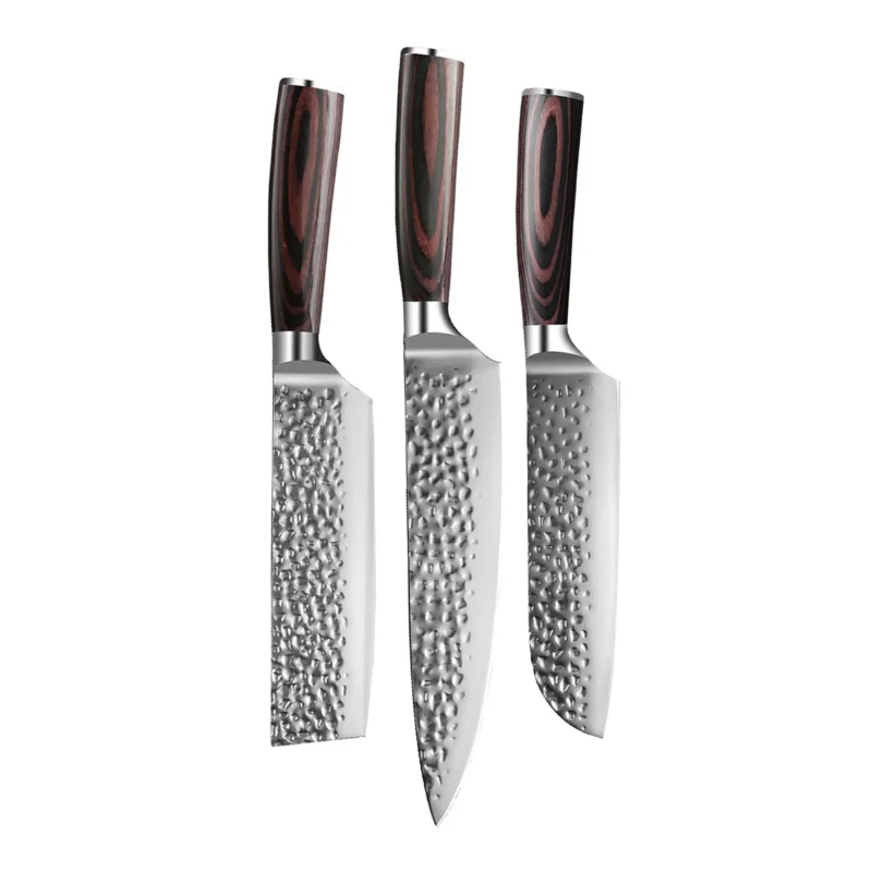 Hammered RVS Series - 3-delige messenset KookGigant