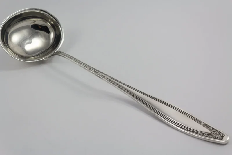 Suppenkelle, antik, Jugendstil, versilbert, Kelle, Vintage, Schöpfkelle, versilberte Kelle, Vintage Besteck, Suppe, Besteck, schöne Kelle