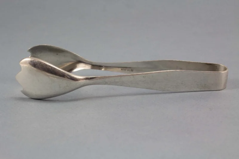 Eiswürfelzange, versilbert, versilberte Zange für Eis, versilbertes Besteck, Vintage Besteck