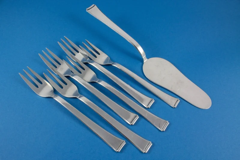 Elegantes Tortenheber- Set von WMF 2500, Art Deco, Kuchengabeln