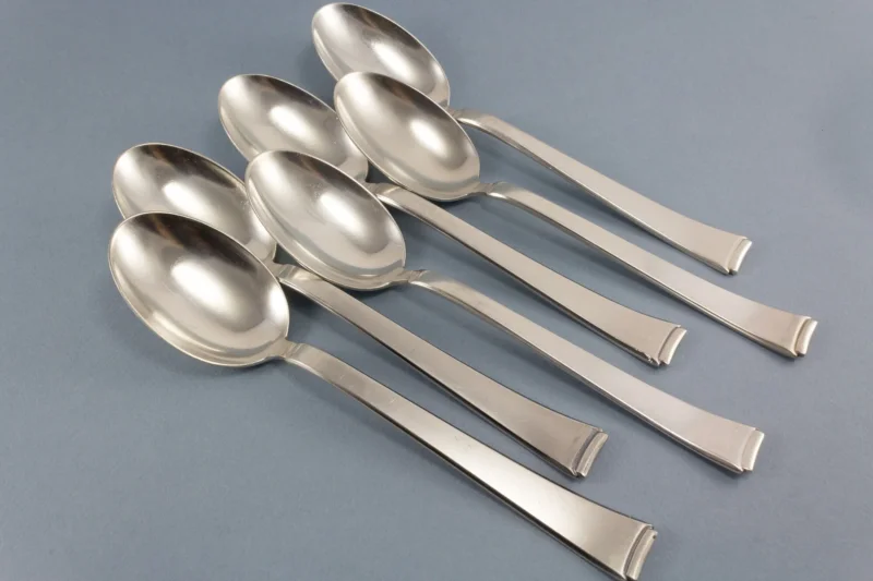 6 schöne Esslöffel, Tafellöffel, WMF Art Deco, Löffel, WMF 2500