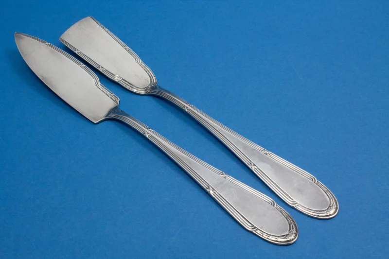 Käsemesser, Buttermesser, Jugendstil, versilbert, WMF 200 Kreuzband, Vorlegebesteck