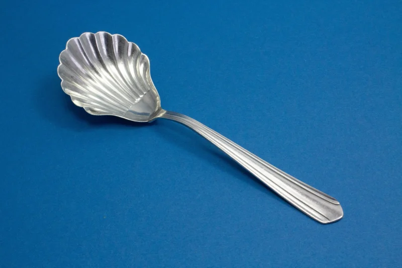Versilberter Zuckerlöffel, Mid Century