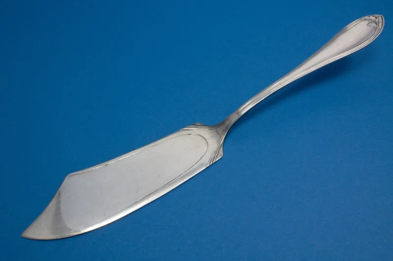 Antikes Fischvorlegebesteck von Wellner, Modell Eva, seltenes Vorlegemesser