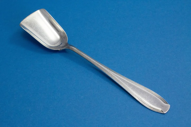 Versilberter Zuckerlöffel von WMF, um 1910, WMF 82 / 300, Albin Müller