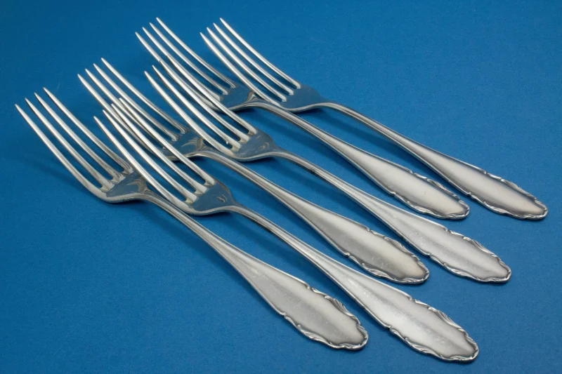 6 versilberte Tafelgabeln, WMF 2200