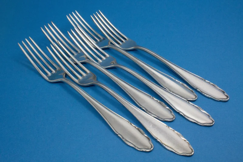 6 versilberte Tafelgabeln, WMF 2200