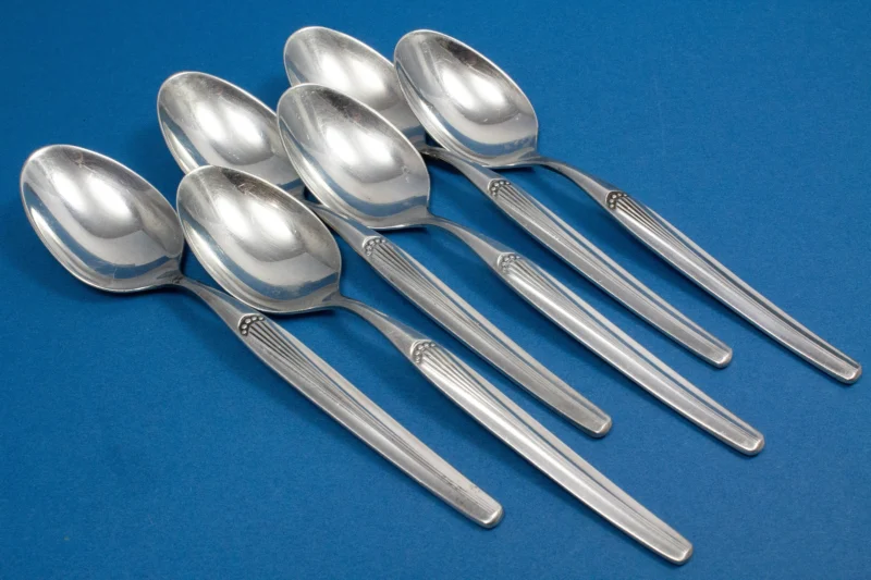 6 versilberte Teelöffel von WMF