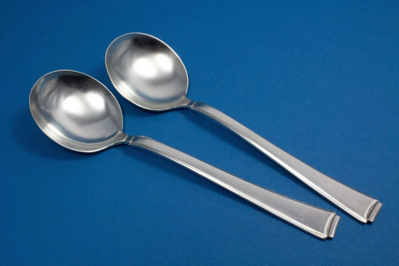 2 versilberte Tassenlöffel, Suppentassenlöffel, WMF 2500