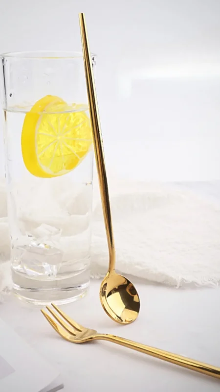 Royal Golden Home Longdrink Löffel Set Fine Gold