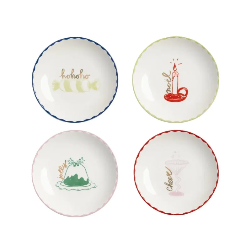 &Klevering - Gebaksbordjes Bliss - Set van 4 &Klevering