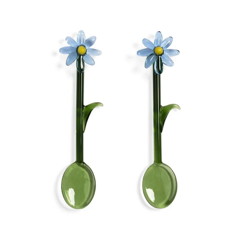 &Klevering - Lepel flora blauw set van 2 Lepels &Klevering