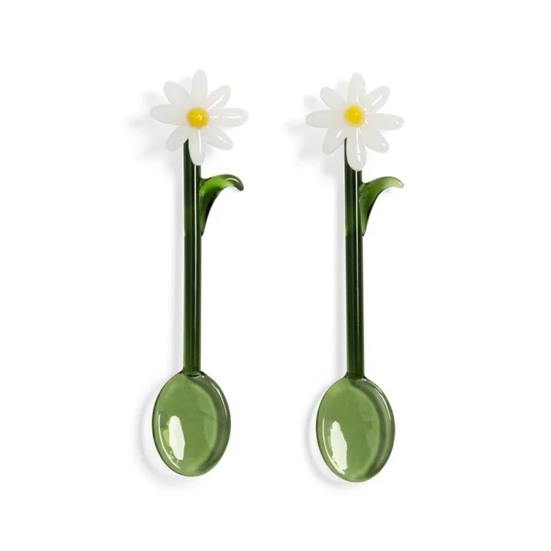 &Klevering - Lepel flora wit set van 2 Lepels &Klevering