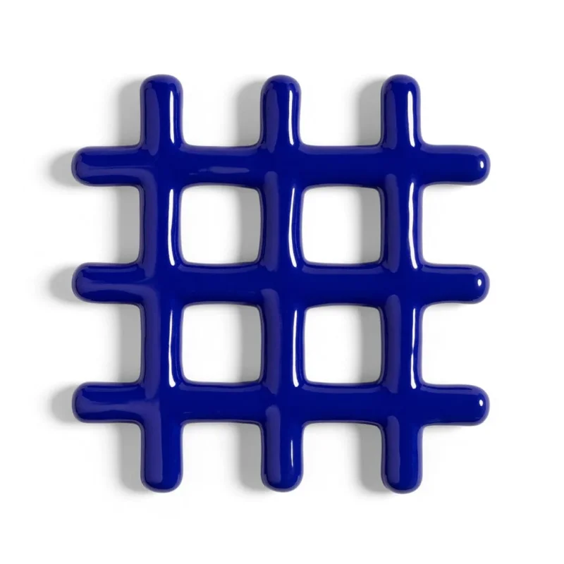 &Klevering - Onderzetter - Grid - Blauw Onderzetter &Klevering